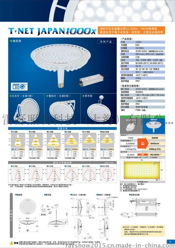 LED工礦燈 280W T-NET JAPAN 1000x 高品質(zhì)廠家供應(yīng)！